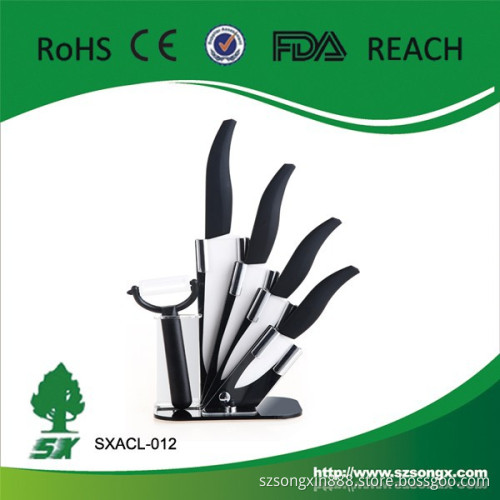 Hot Selling 6-Piece Ceramic Knife Set Classic Design with Black ABS handle